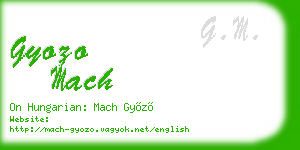 gyozo mach business card